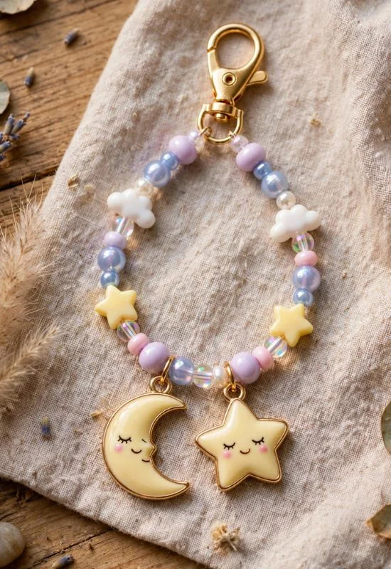 Star and Moon Phone Charm