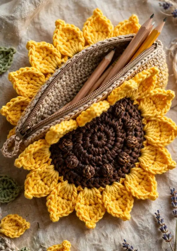 Sunflower Pencil Case