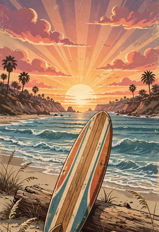 Surf and Beach Posters