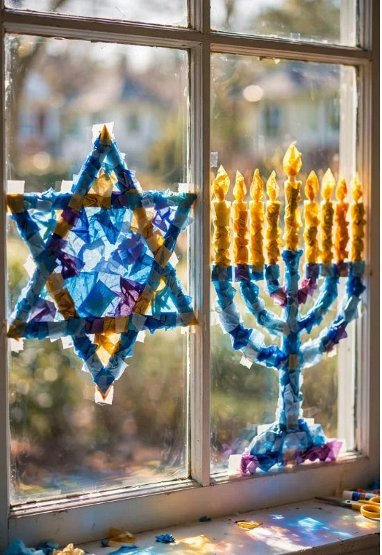 Tissue Paper Window Art