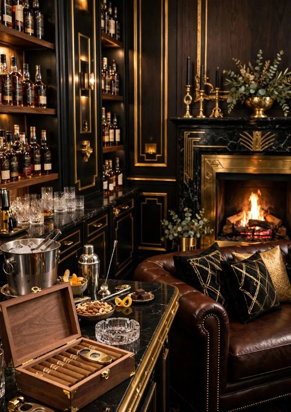 Whiskey and Cigar Lounge Party