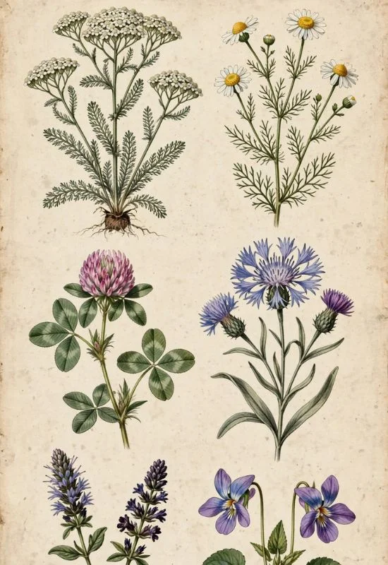 Wildflower Herb Print