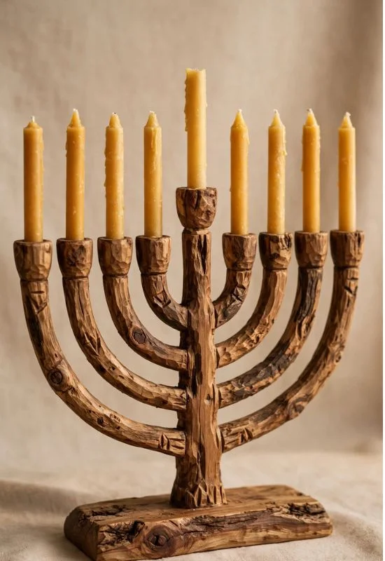 Wooden Handmade Menorah