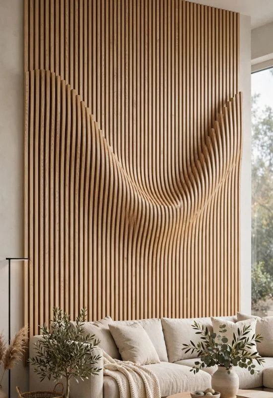 Wooden Slat Wall Art