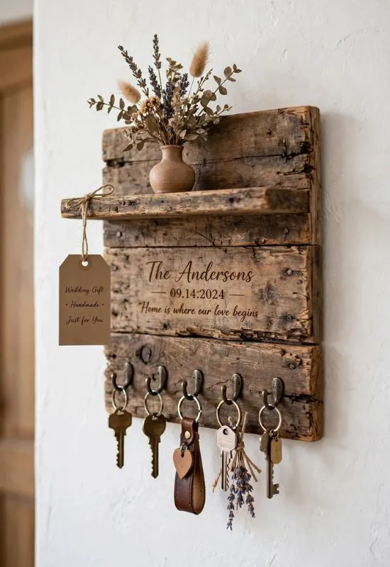 Wooden Wall Key Holder