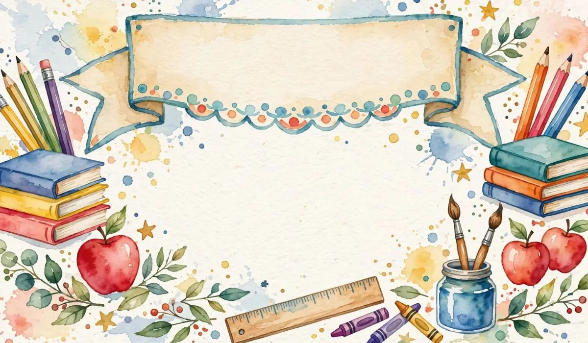 Back To School Painted Banner