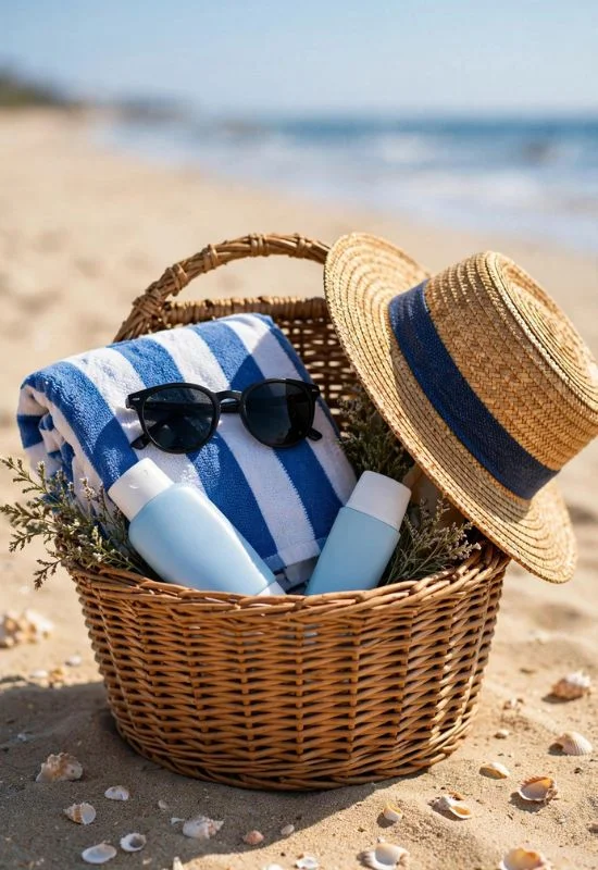 Beach Vacation Basket