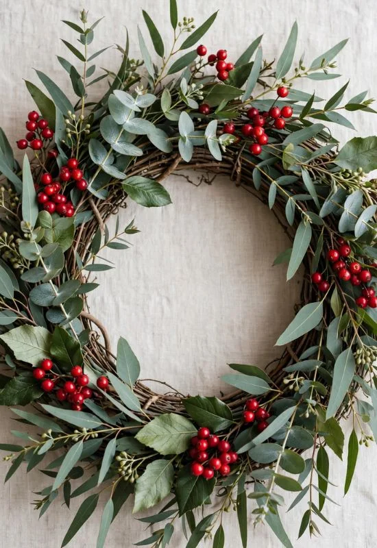 Berry and Eucalyptus Wreath