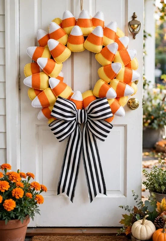 Candy Corn Wreath