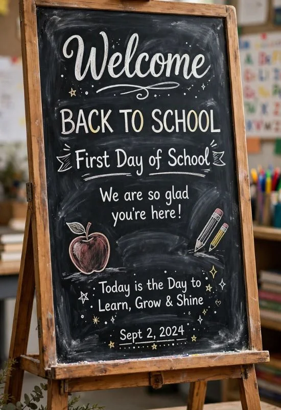 Chalkboard Welcome Sign