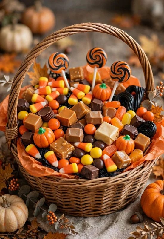 Classic Halloween Candy Boo Basket 