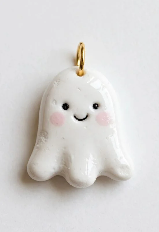 Clay Ghost Charm