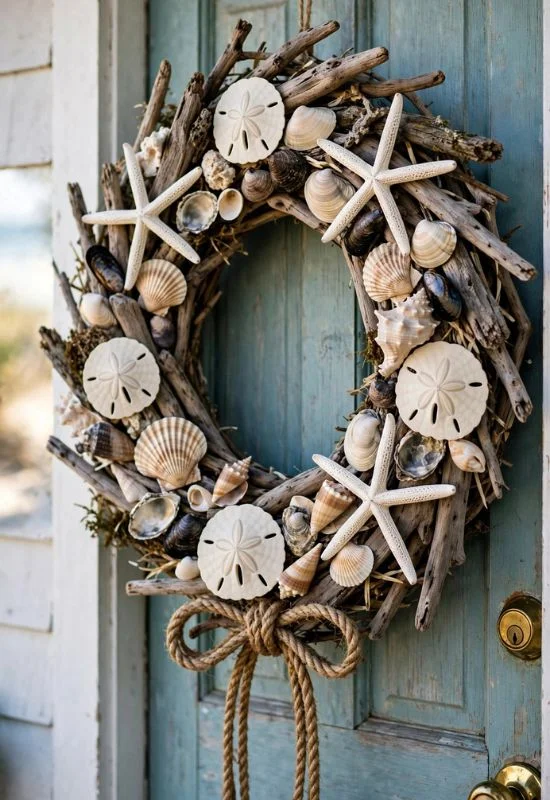 Coastal Seashell Wreath