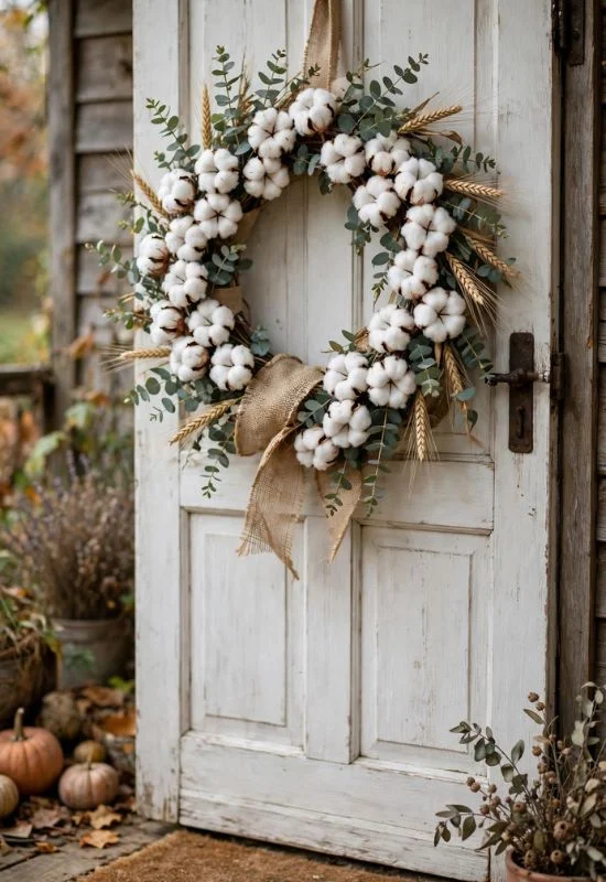 Cotton Stem Wreath