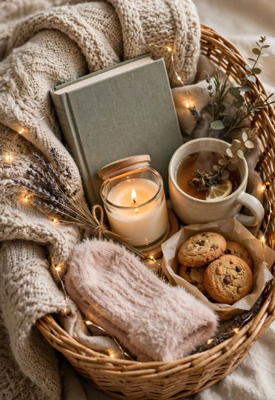 Cozy Reading Basket