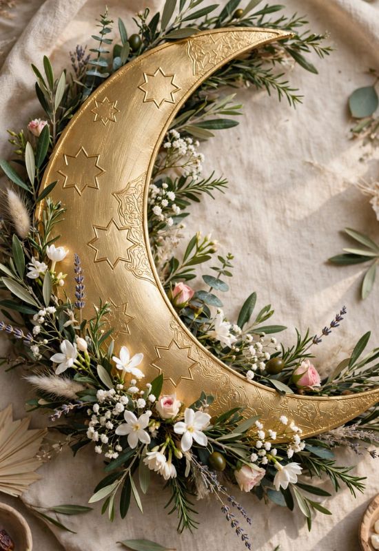 Crescent Moon Eid Wreath
