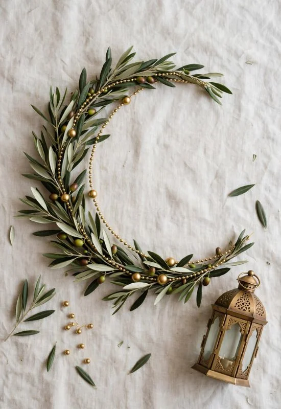 Crescent Moon Eid Wreath
