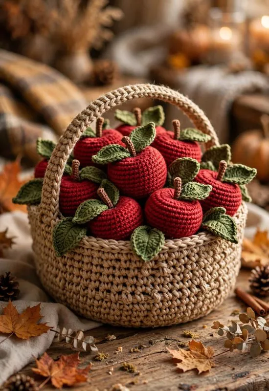 Crochet Apple Basket