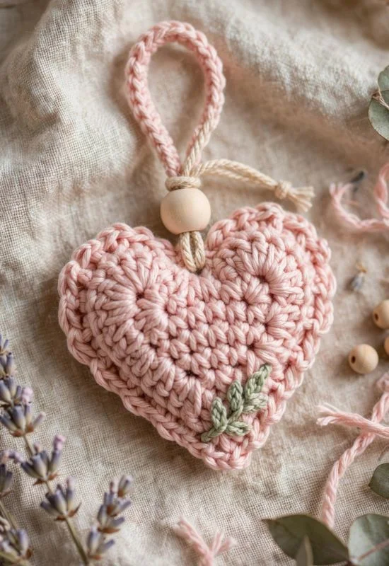 Crochet Heart Charm