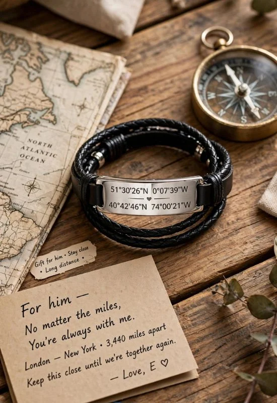 Custom Coordinates Bracelet