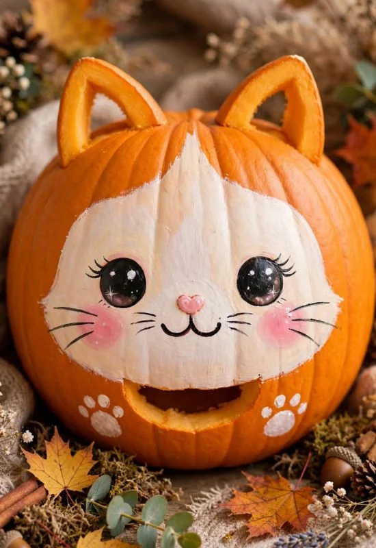 Cute Cat Pumpkin