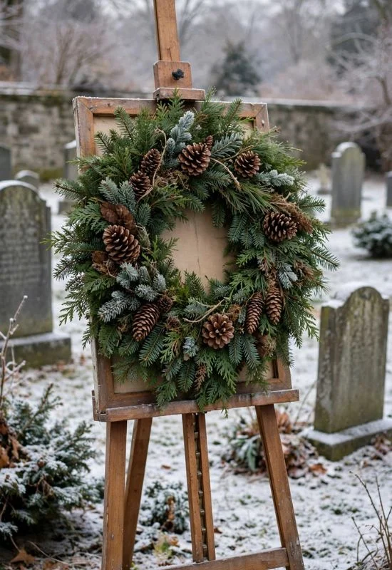 Evergreen Cemetery Wreath