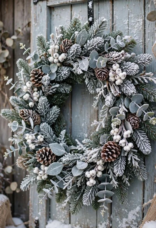 Frosted Winter Wreath