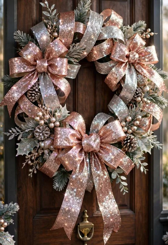Glitter Ribbon Wreath