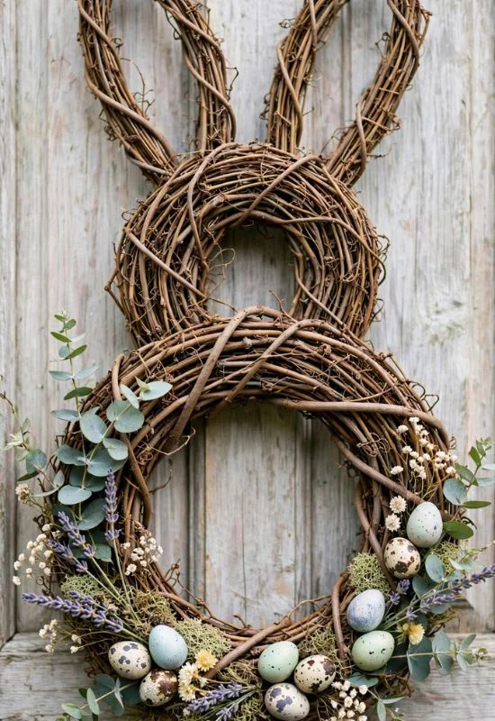 Grapevine Easter Bunny Wreath