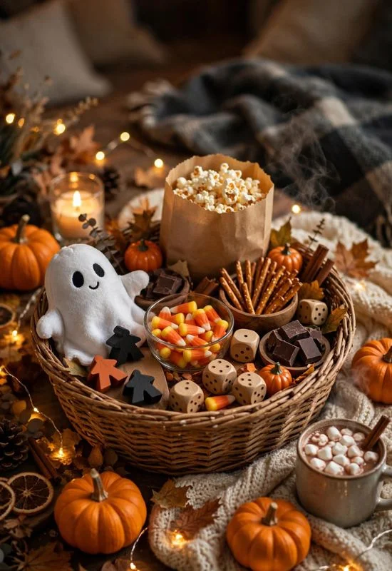 Halloween Game Night Boo Basket