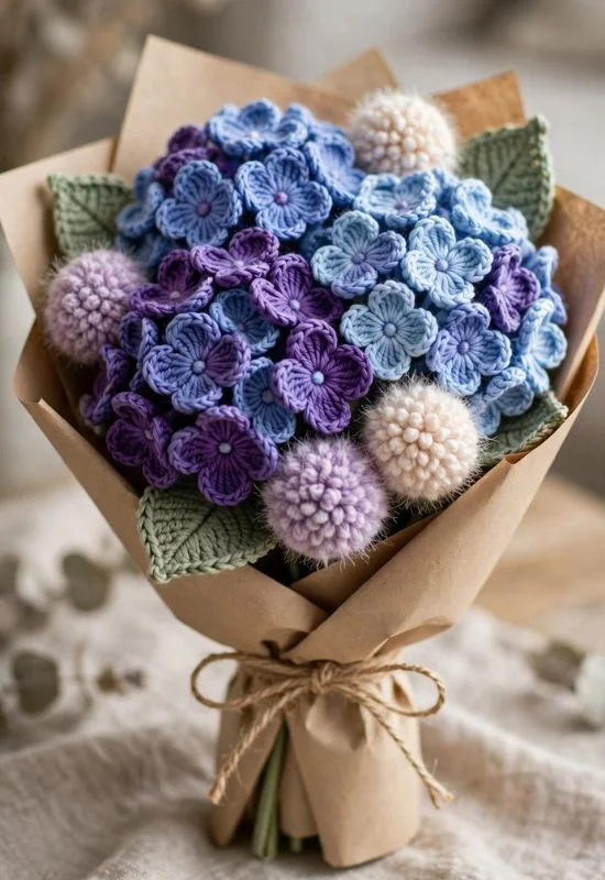 Hydrangea Crochet Bouquet