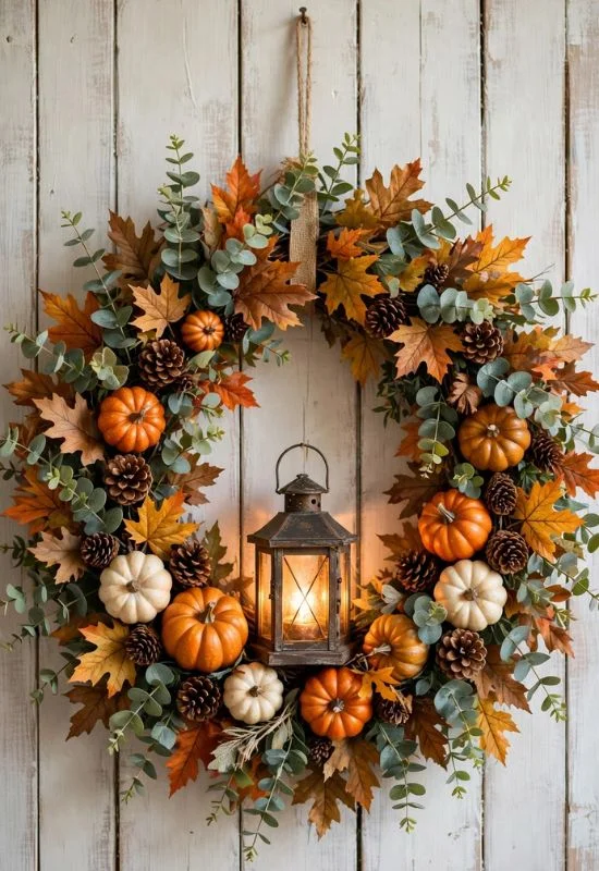 Lantern Accent Wreath