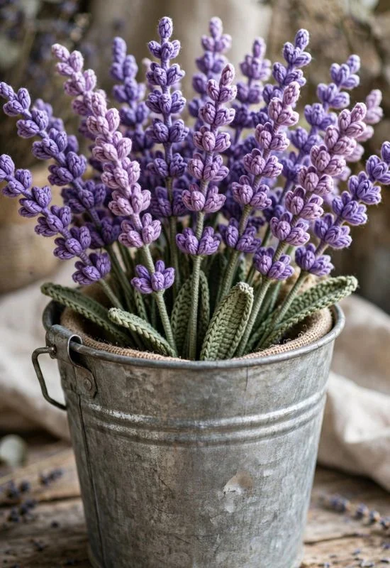 Lavender Flower Bucket