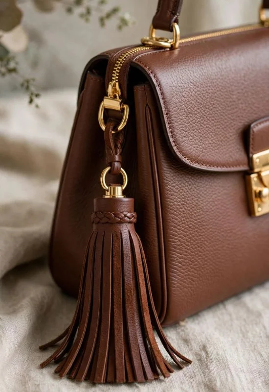Leather Tassel Charm