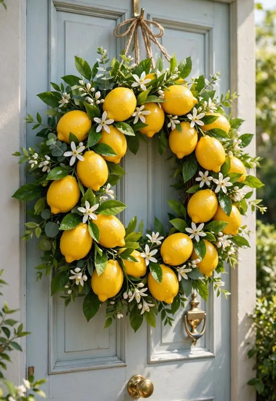 Lemon Citrus Wreath