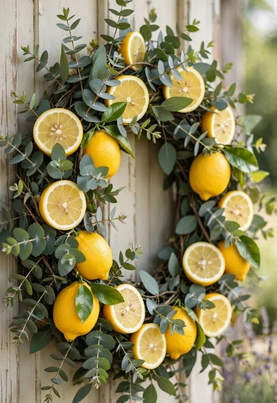 Lemon and Eucalyptus Wreath