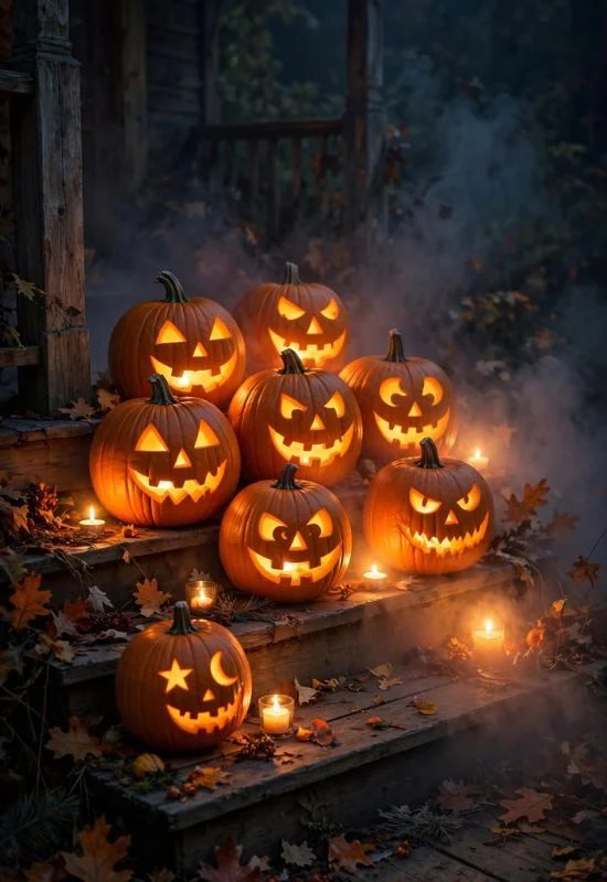 Light-Up Jack-o'-Lanterns
