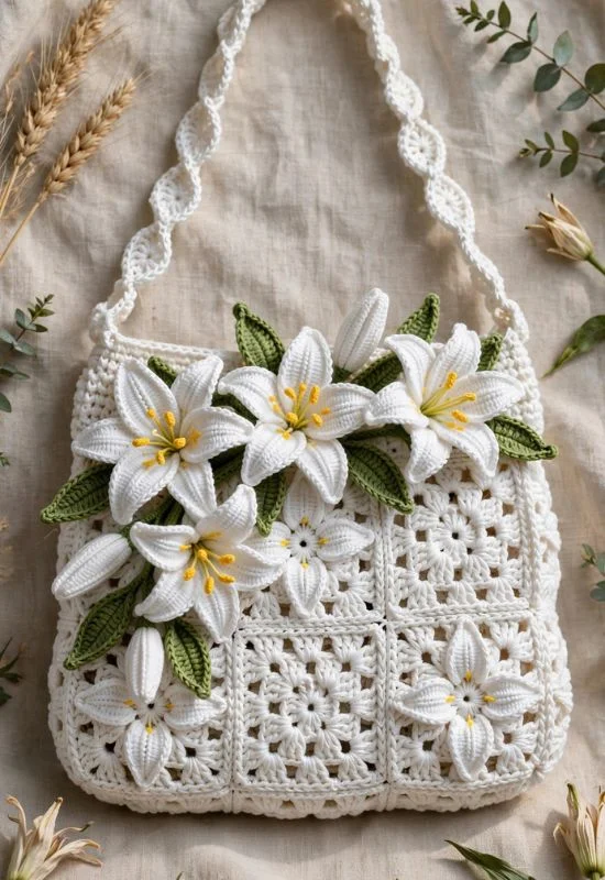 Lily Bloom Crochet Purse