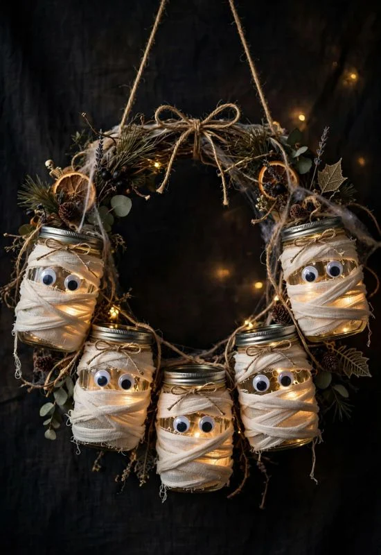 Mason Jar Mummies
