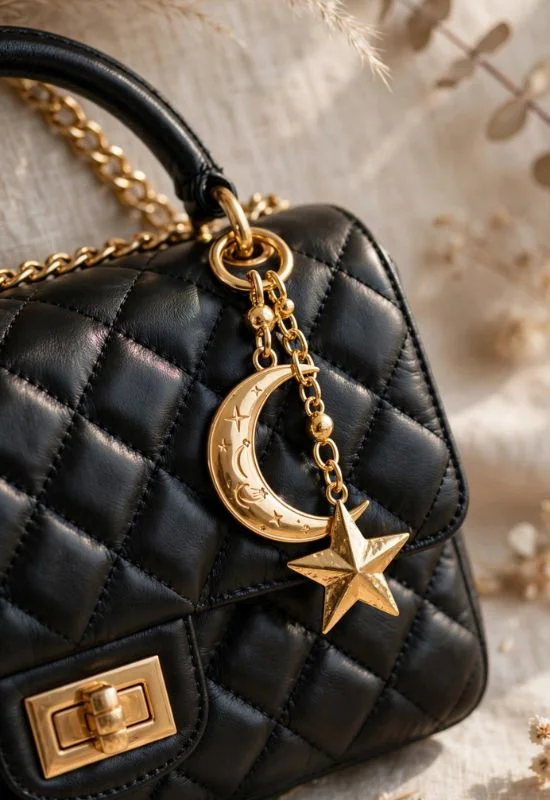 Moon and Star Charm