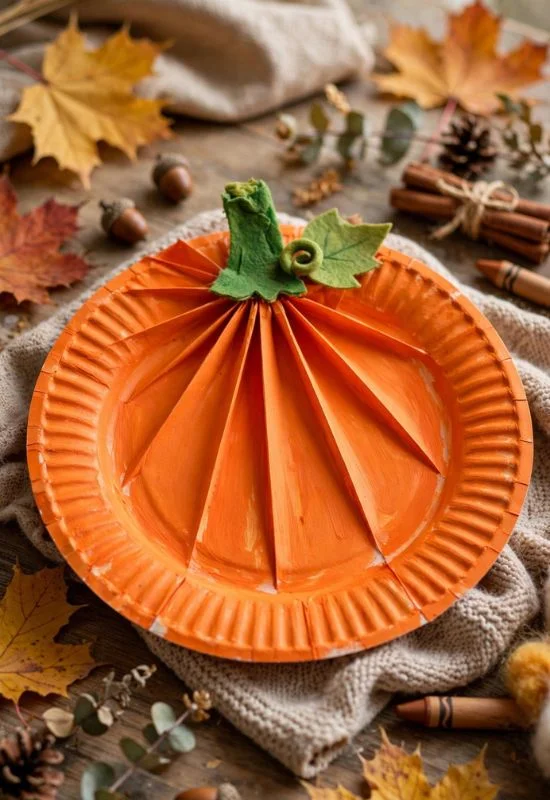 Paper Plate Pumpkin
