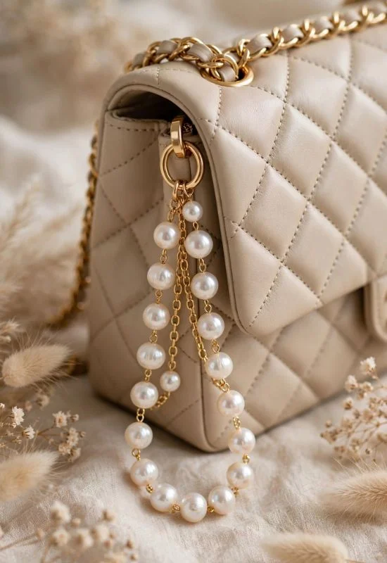 Pearl Chain Bag Charm