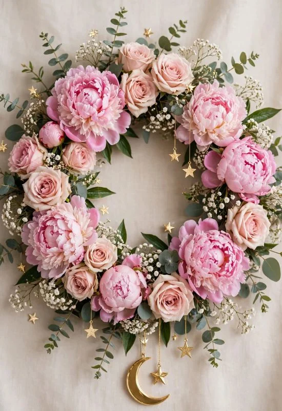 Pink Peony Celebration Wreath