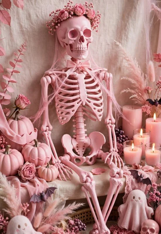 Pink Skeleton Display