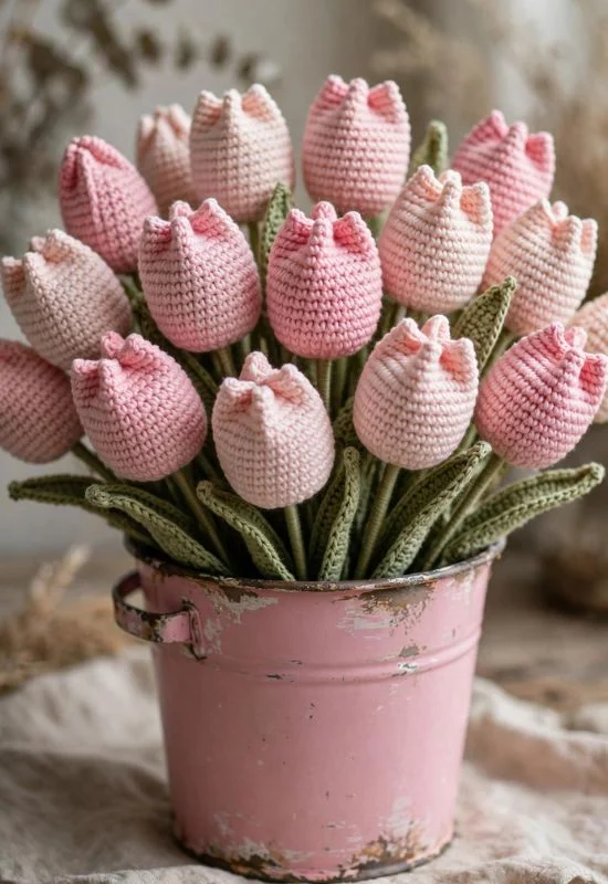 Pink Tulip Bucket