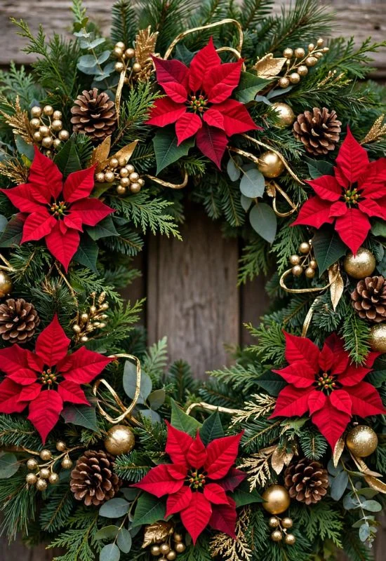 Poinsettia Wreath