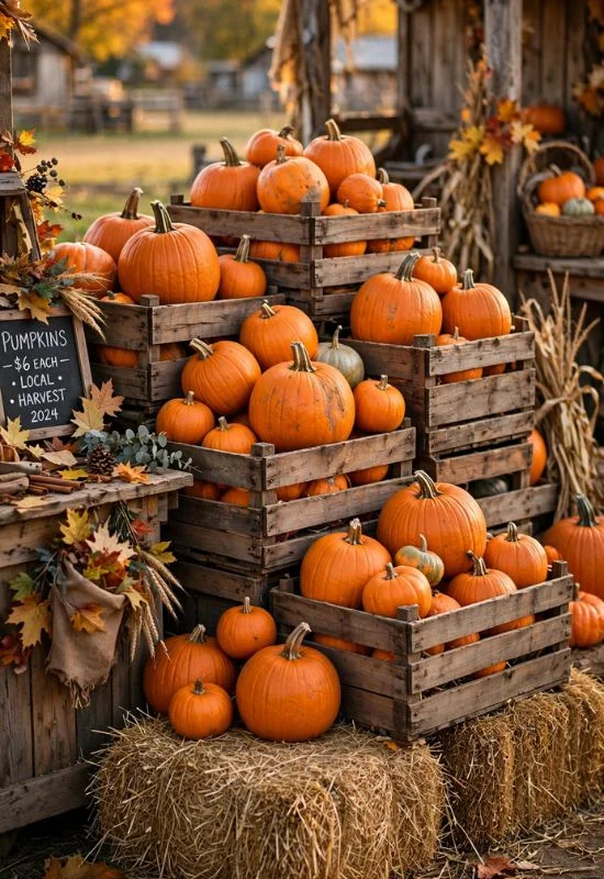 Pumpkin Crate Display