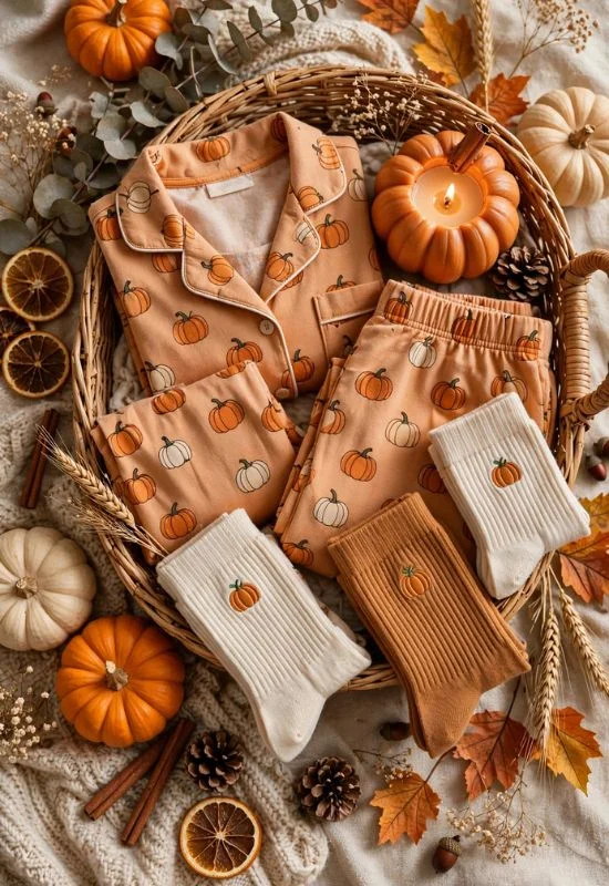 Pumpkin Pajama Basket