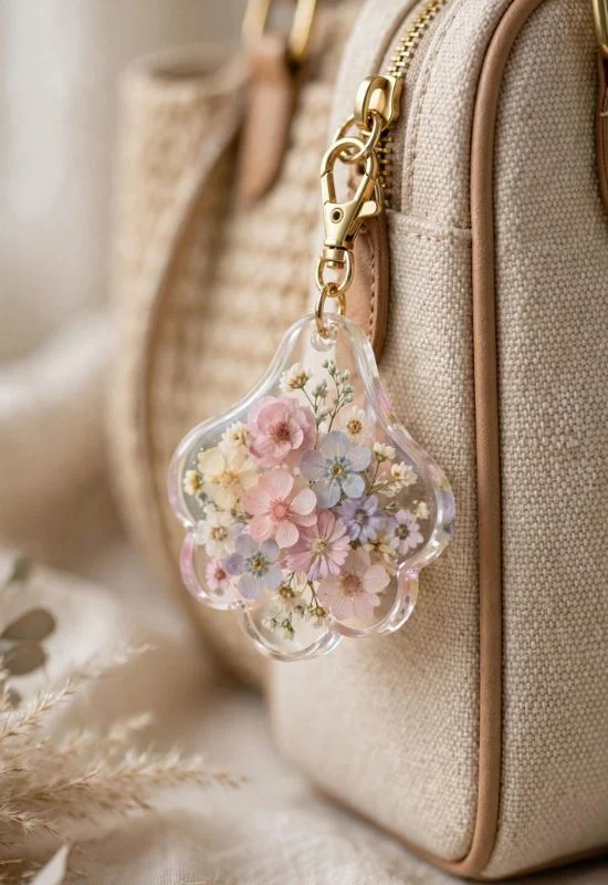 Resin Floral Charm