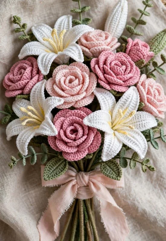 Rose and Lily Combination Bouquet